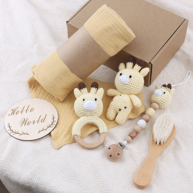 Baby Rattle Toy Set - 1 Set Baby Stuffed Animal Doll