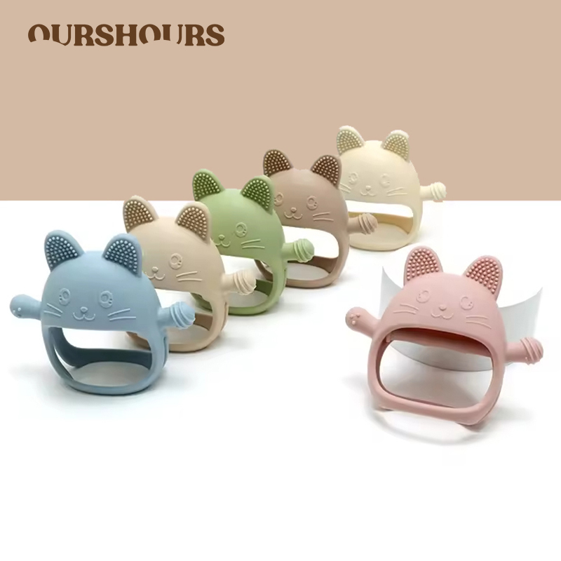 Baby Rattle Toy Set - 1PC Baby Silicone Teethers Gloves Toy