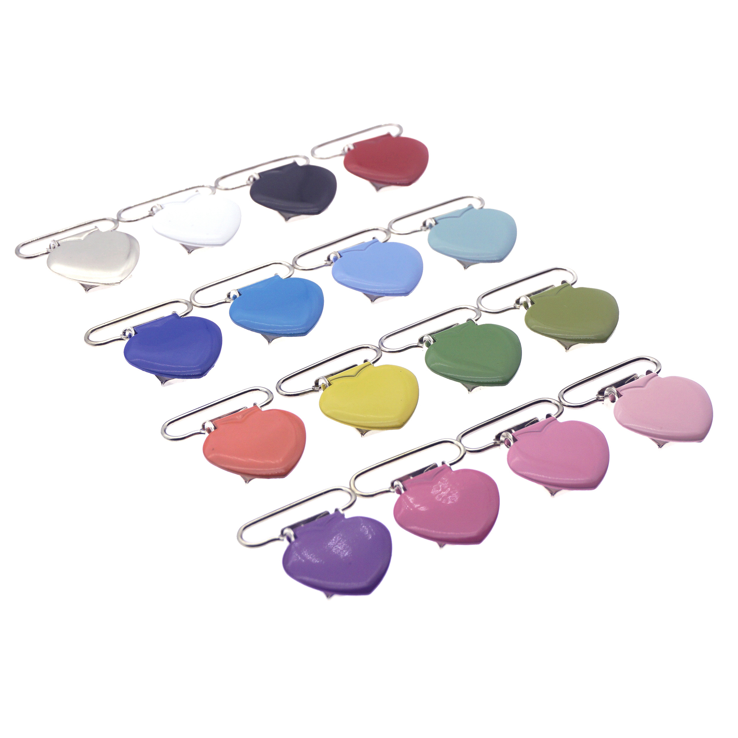 Teething Mitten Baby - 50 pcs Enamel Heart Shape Baby