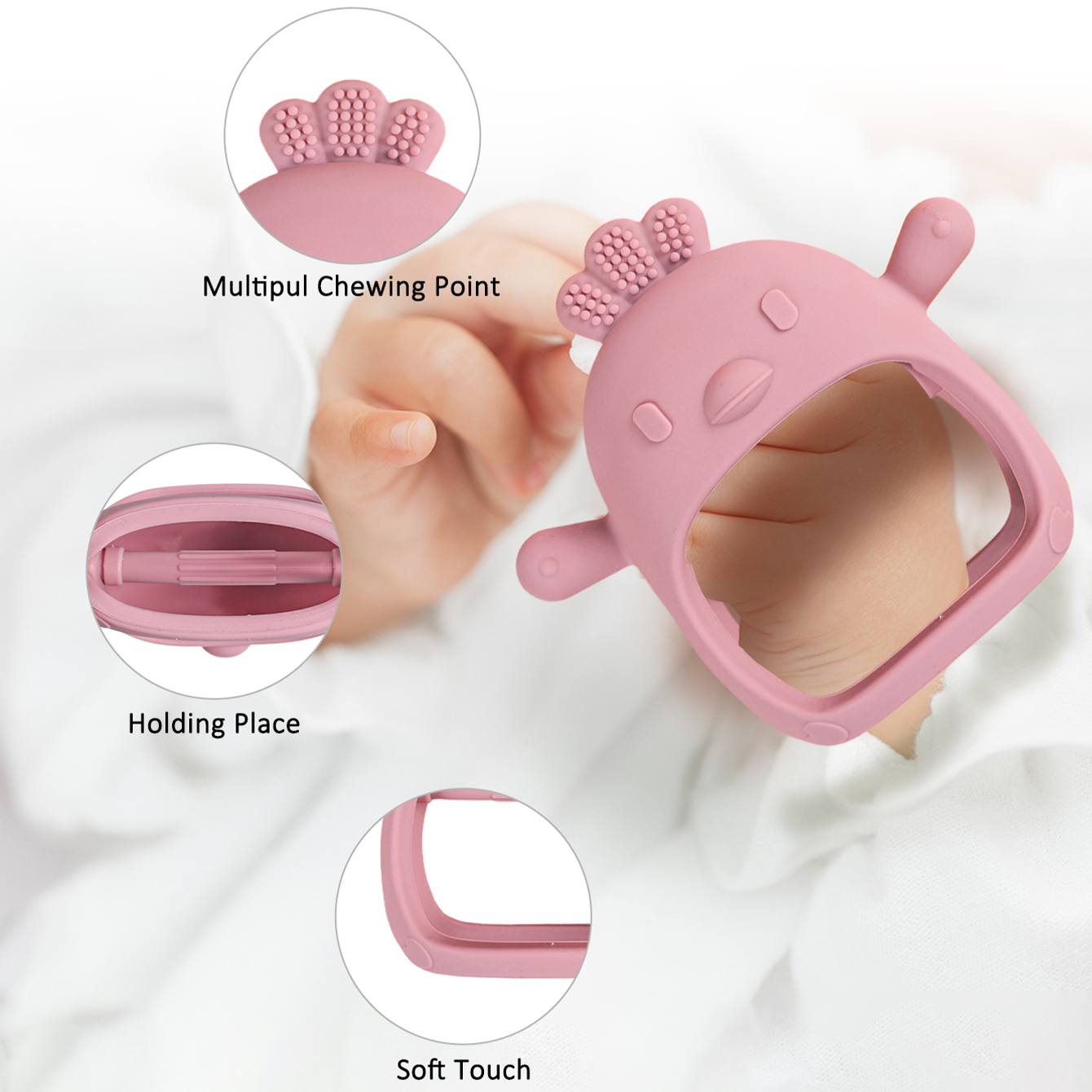 Teething Mitten Baby - Baby Teether Chick Gloves Teether Silicone