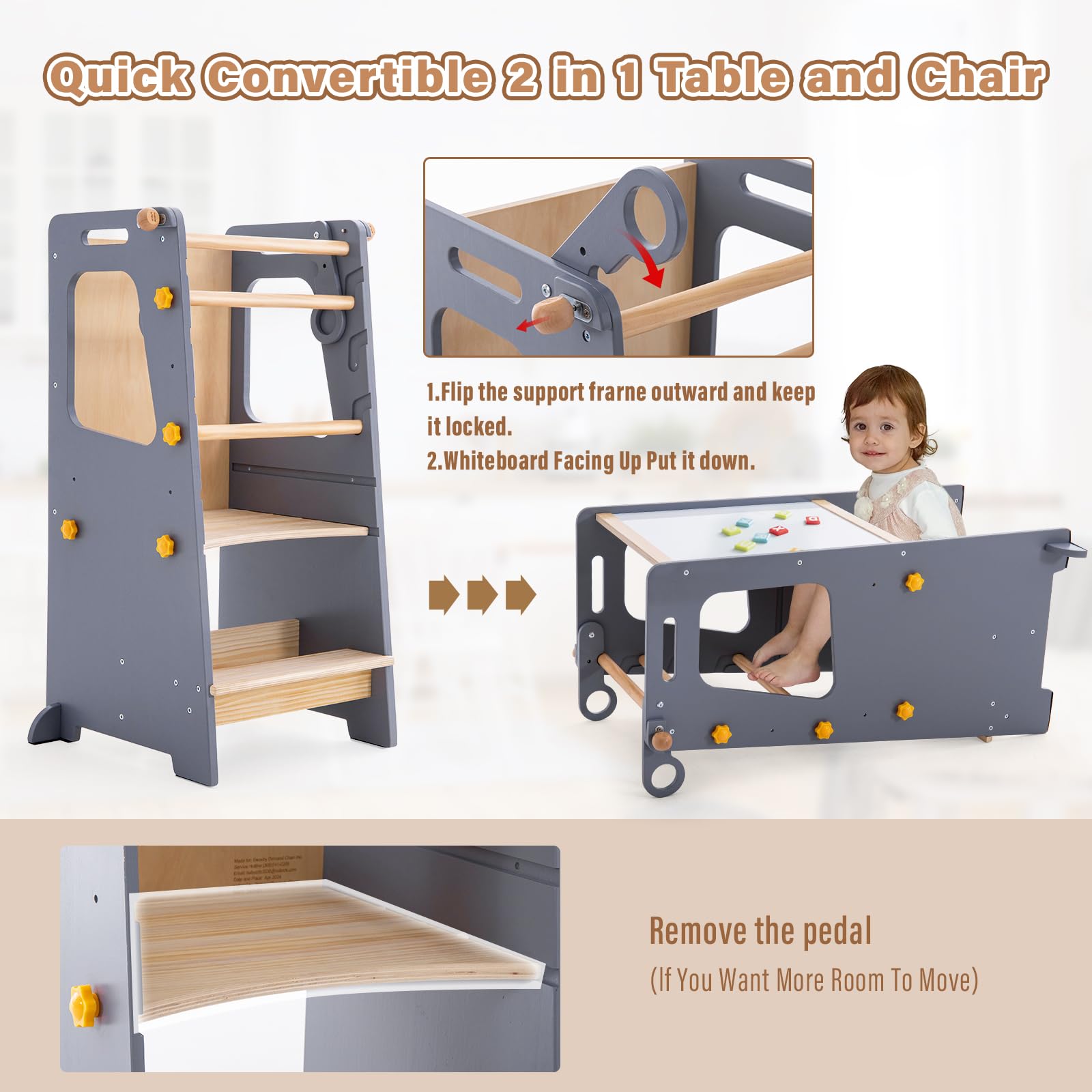 4 in 1 Toddler Kitchen Tower M - Toddler Learning Tower recensie en prijs