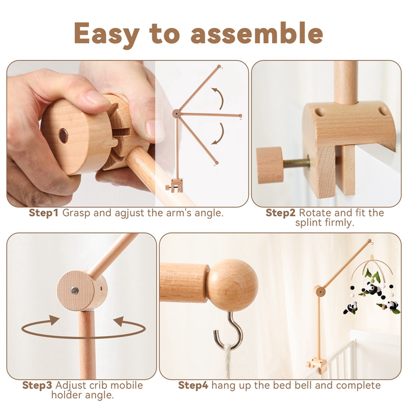 Baby Wooden Bed Bell Bracket M - Baby Rattle Toy Set recensie en prijs