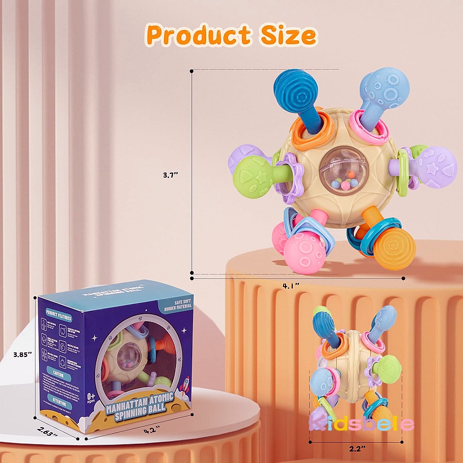 Newborn Infant Shake Grab Spin - Baby Rattle Toy Set recensie en prijs