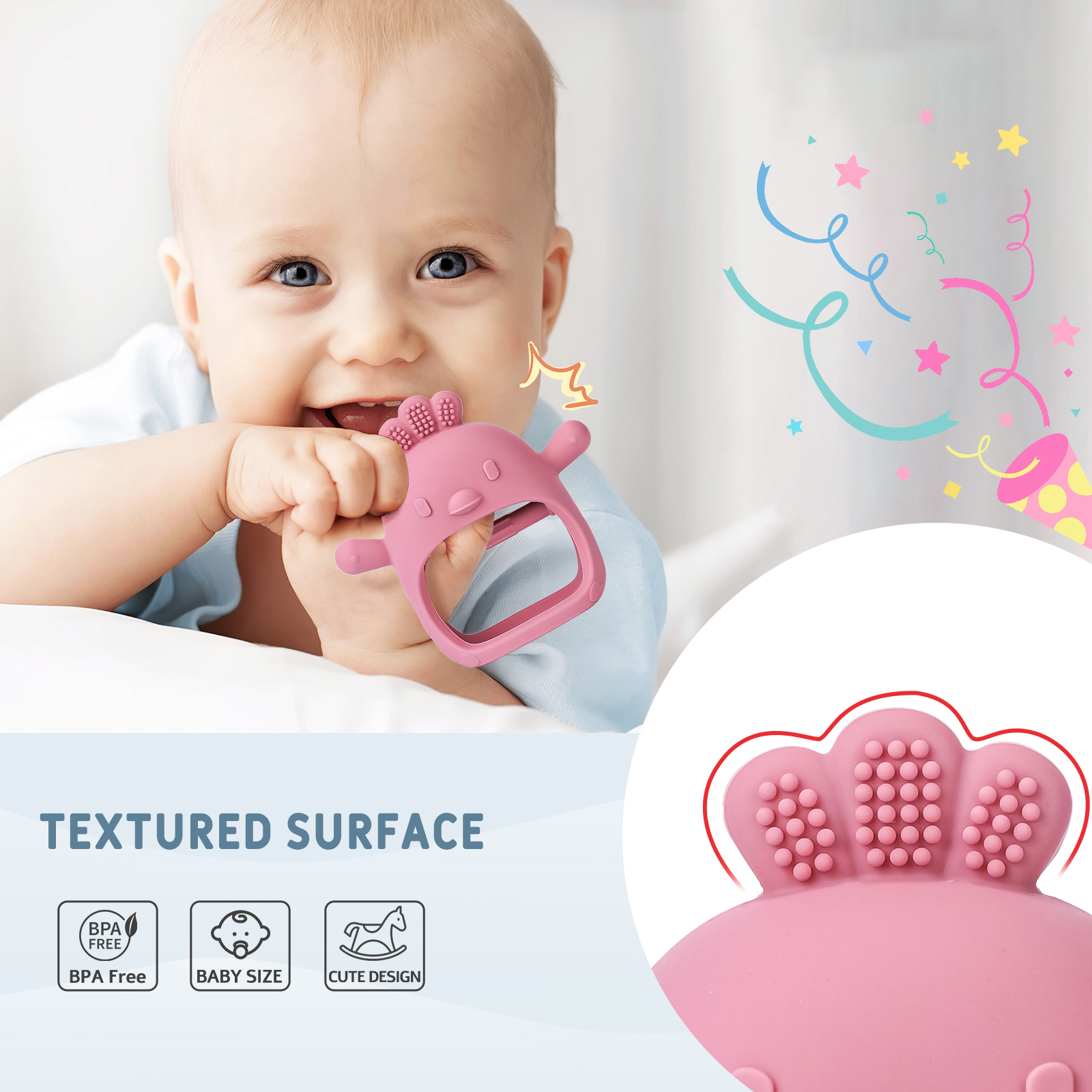 1PC Baby Teether Gloves Kids T - Teething Mitten Baby recensie en prijs