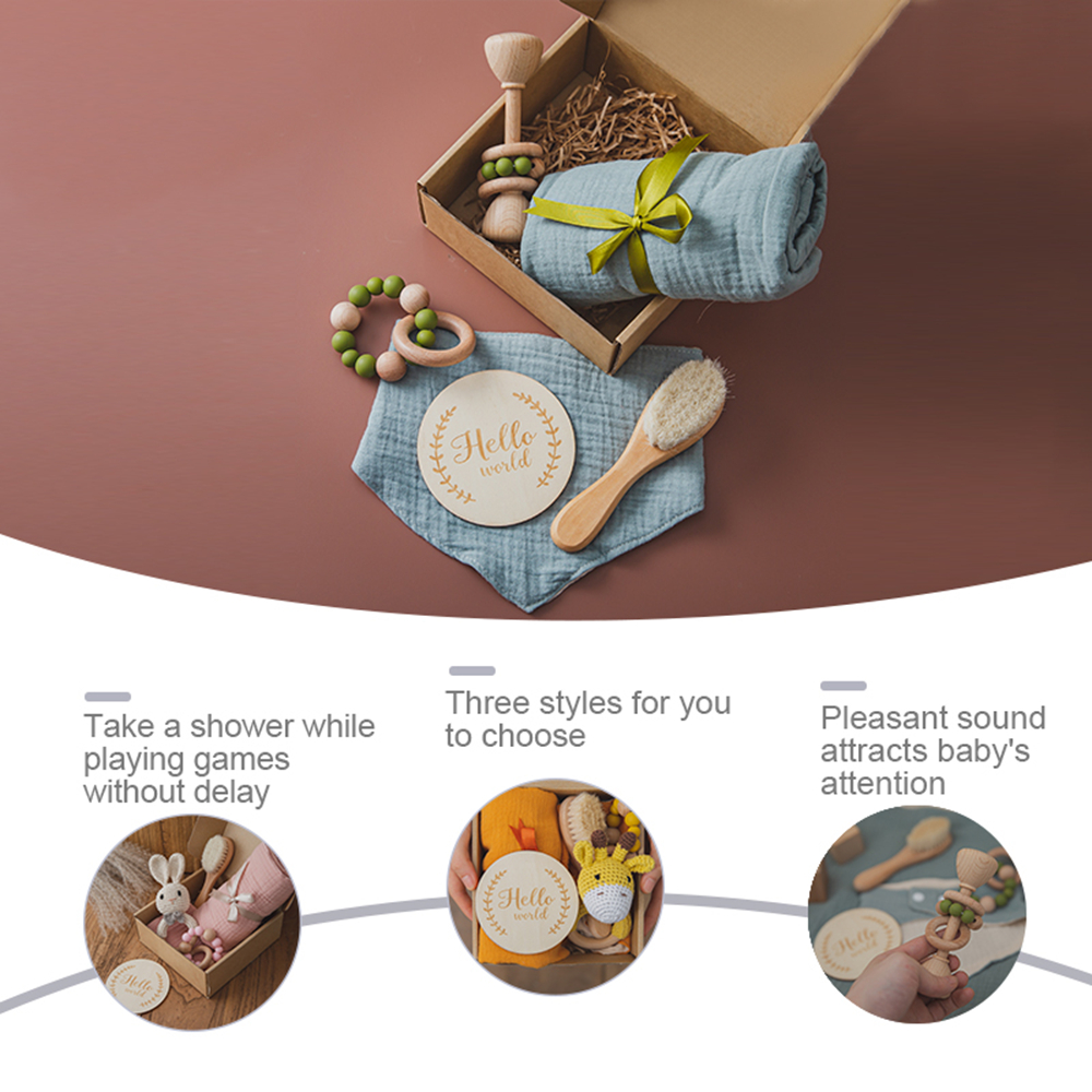 1SetNewborn Towel Bath Toy Dou - Baby Rattle Toy Set recensie en prijs