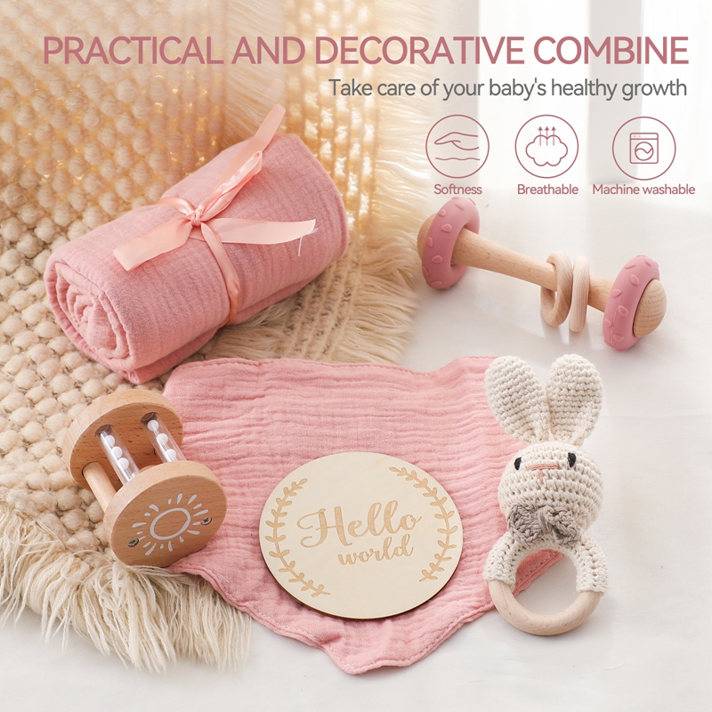 6PC Baby Bath Set Reversible C - Baby Rattle Toy Set recensie en prijs