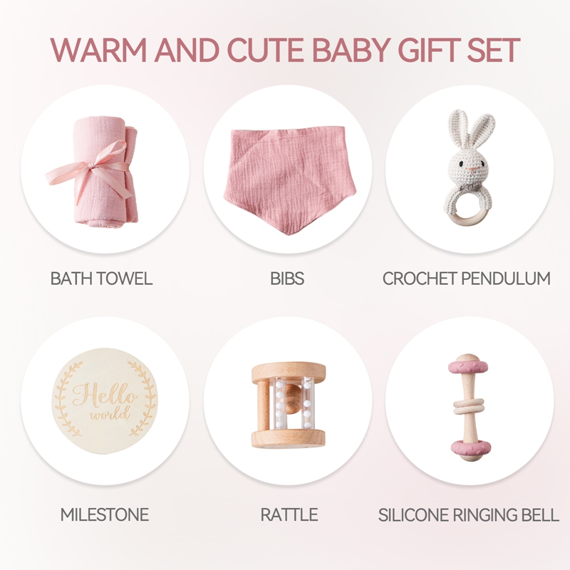 6PC Baby Bath Set Reversible C - Baby Rattle Toy Set recensie en prijs