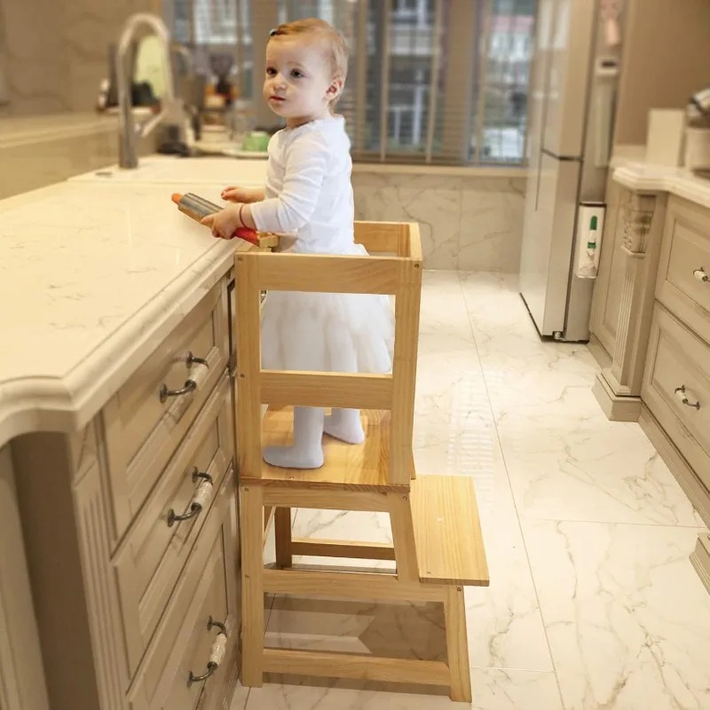 Kitchen Step Stool w/ Non-Slip - Toddler Learning Tower recensie en prijs