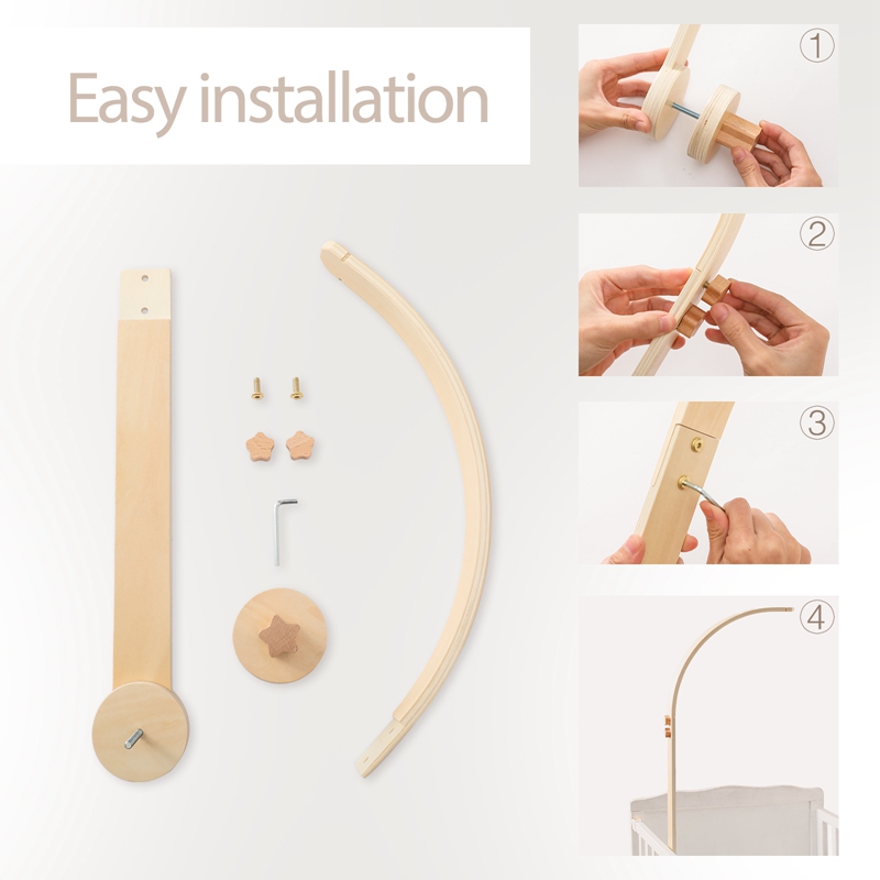 Baby Wooden Bed Bell Bracket M - Baby Rattle Toy Set recensie en prijs