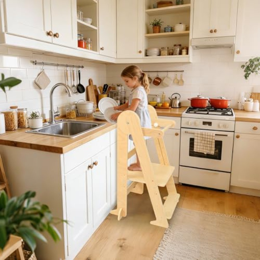 Foldable Toddler Kitchen Stool - Toddler Learning Tower recensie en prijs