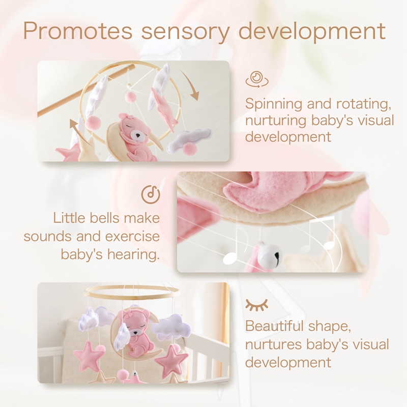 Crib Mobile Rattle Baby Wooden - Baby Rattle Toy Set recensie en prijs