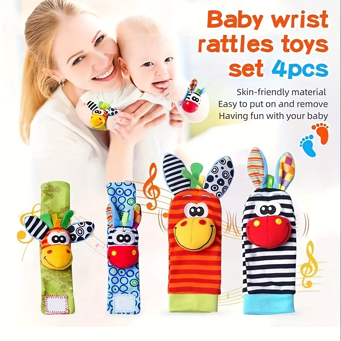 4pcs/Set Baby Infant Wrist Rat - Baby Rattle Toy Set recensie en prijs