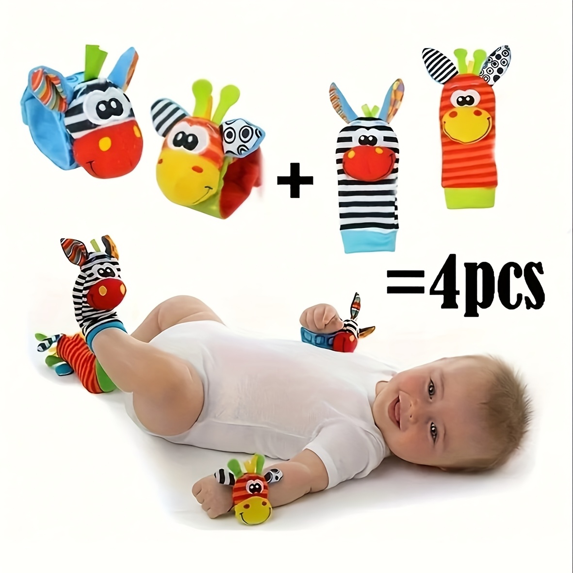 4pcs/Set Baby Infant Wrist Rat - Baby Rattle Toy Set recensie en prijs