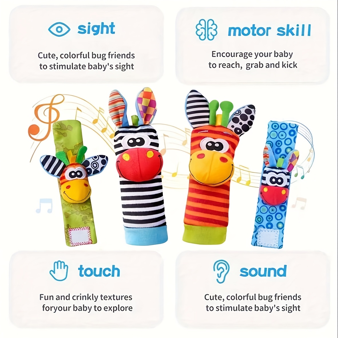 4pcs/Set Baby Infant Wrist Rat - Baby Rattle Toy Set recensie en prijs