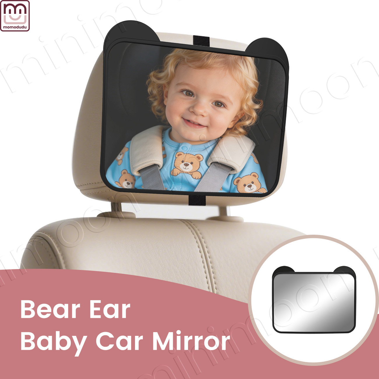Cute Bear-Ear Car Seat Mirror, - Baby Monitor Sensor recensie en prijs