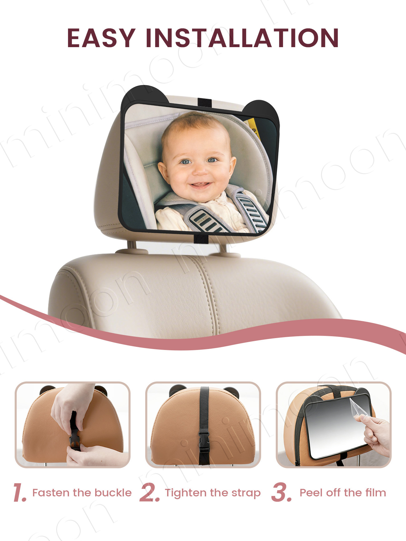 Cute Bear-Ear Car Seat Mirror, - Baby Monitor Sensor recensie en prijs