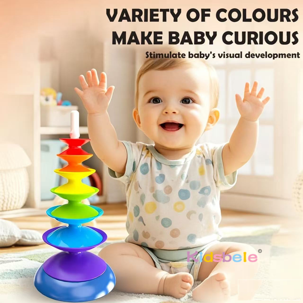 Rainbow Spinning Stacking Toy  - Toddler Learning Tower recensie en prijs