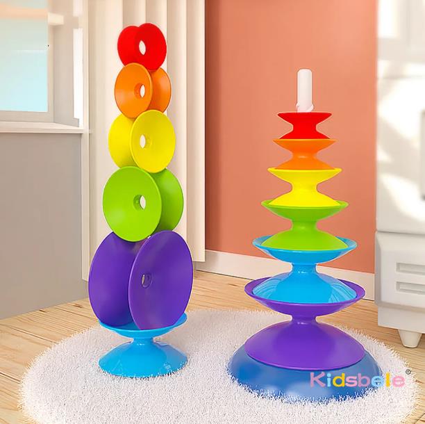Rainbow Spinning Stacking Toy  - Toddler Learning Tower recensie en prijs
