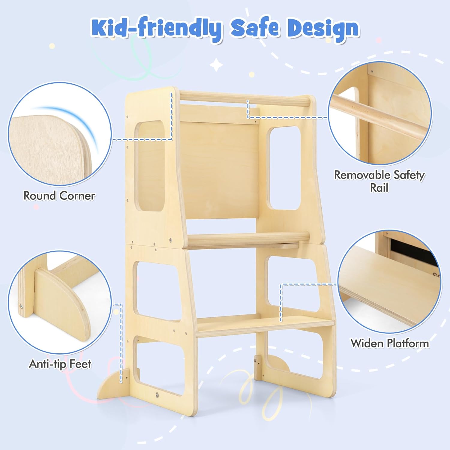 Toddler Tower, 4 in 1 Foldable - Toddler Learning Tower recensie en prijs