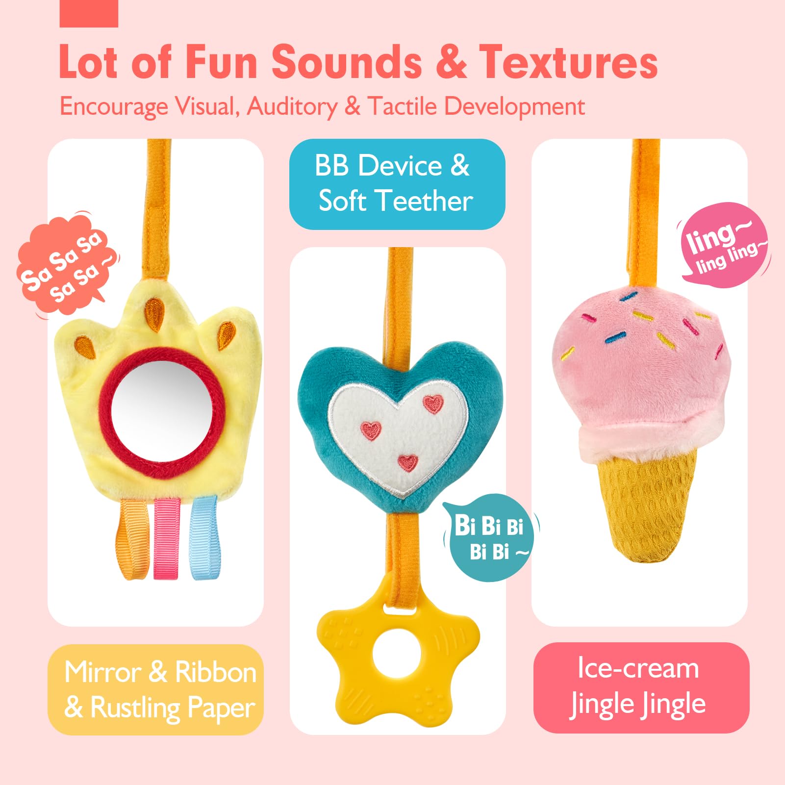Car Seat Toys for Babies Rattl - Baby Rattle Toy Set recensie en prijs