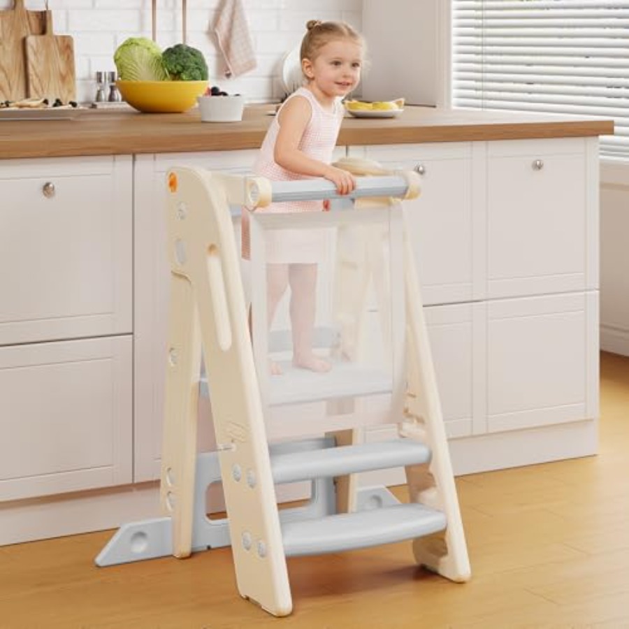 Foldable toddler tower kitchen - Toddler Learning Tower recensie en prijs