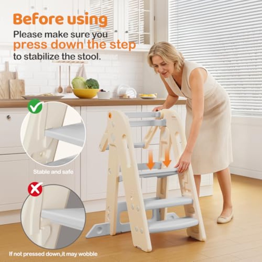 Foldable toddler tower kitchen - Toddler Learning Tower recensie en prijs